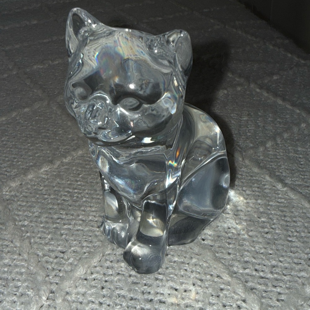 Princess House Clear Crystal Cat Figurine